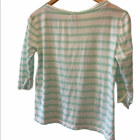 J CREW Mint&White Striped Lightweight BoatNeck Too - Picture 5 of 7